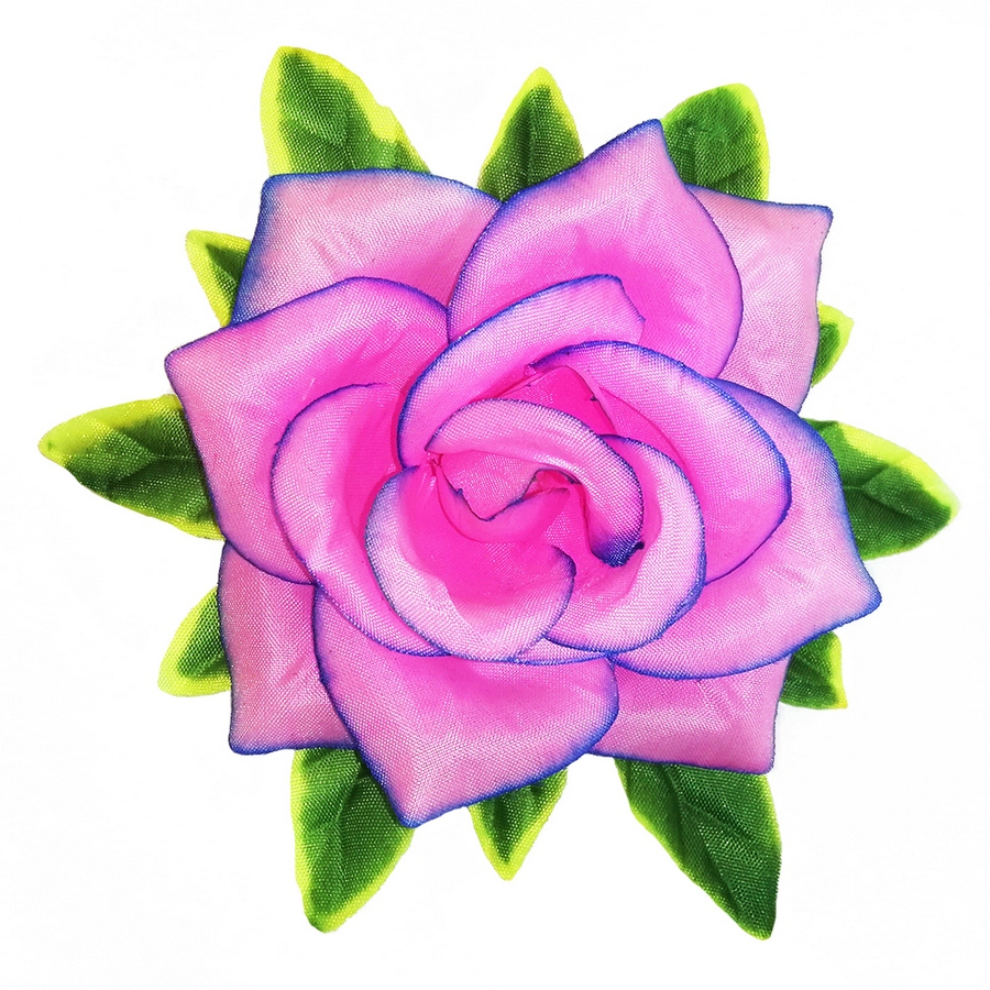 Головка розы Пинкус с листом 5сл 17см 1-1-2 334АБВ-л058-190-173-001 1/28