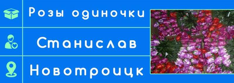 Одиночные искусственные розы поехали в Новотроицк